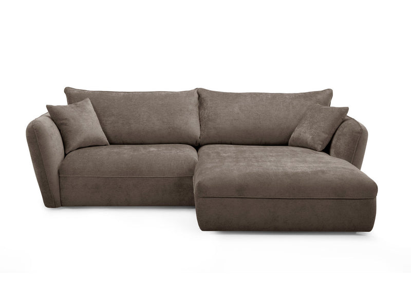 Luigi - Canapé D'Angle Fixe - Tissu Lisse - Angle Droit