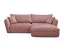 Luigi - Canapé D'Angle Fixe - Tissu Lisse - Angle Droit