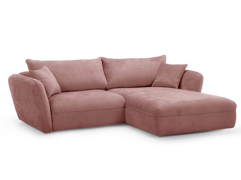 Luigi - Canapé D'Angle Fixe - Tissu Lisse - Angle Droit
