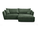 Luigi - Canapé D'Angle Fixe - Tissu Lisse - Angle Droit