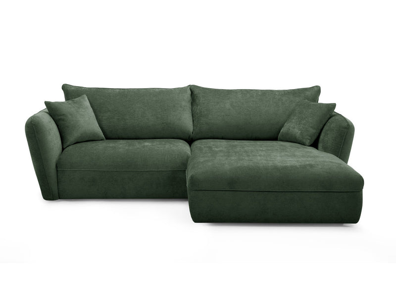 Luigi - Canapé D'Angle Fixe - Tissu Lisse - Angle Droit
