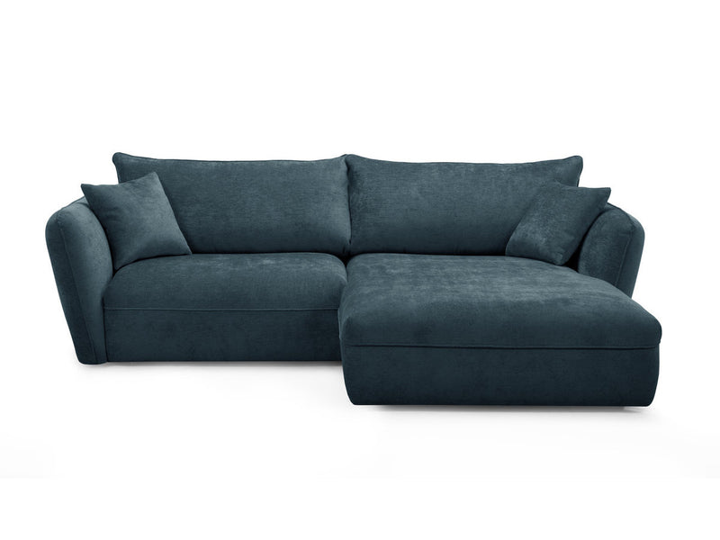 Luigi - Canapé D'Angle Fixe - Tissu Lisse - Angle Droit