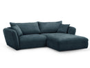 Luigi - Canapé D'Angle Fixe - Tissu Lisse - Angle Droit