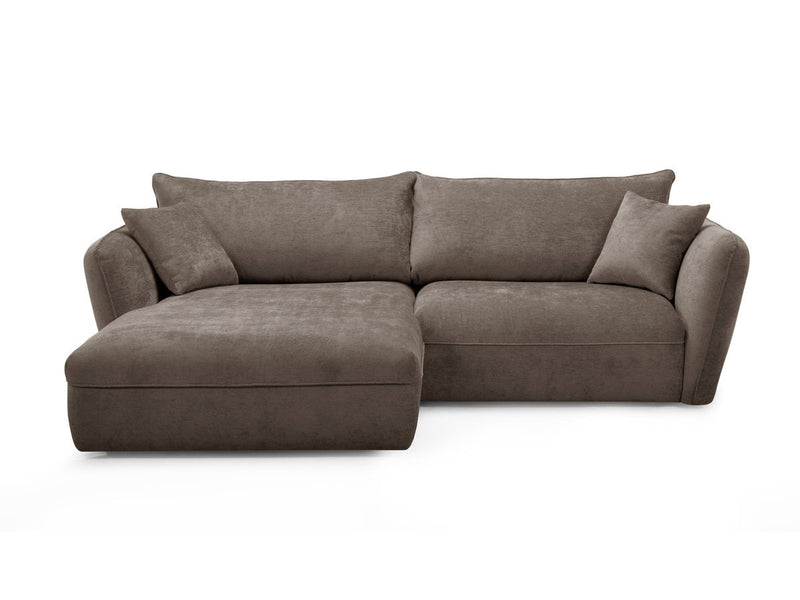 Luigi - Canapé D'Angle Fixe - Tissu Lisse - Angle Gauche
