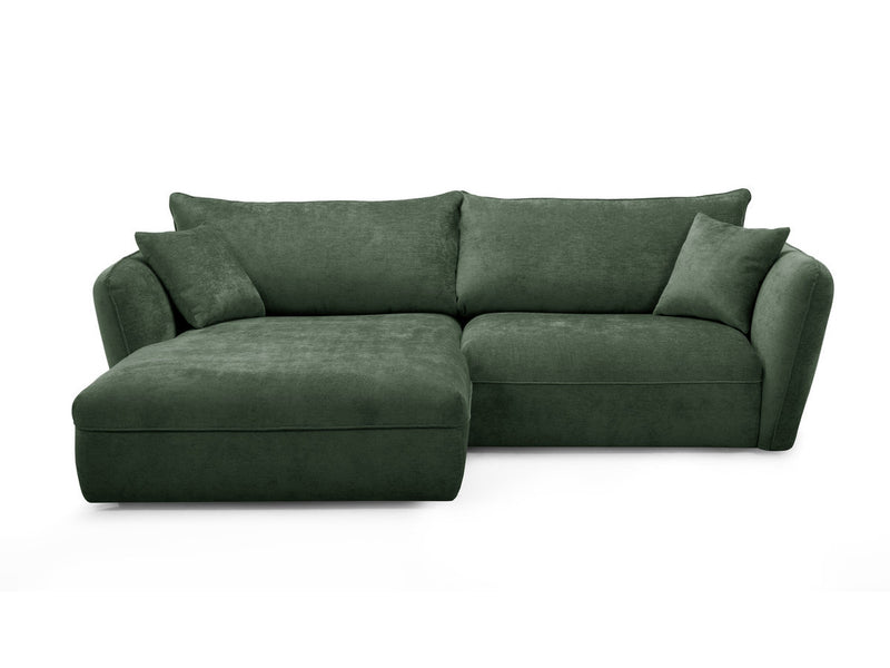 Luigi - Canapé D'Angle Fixe - Tissu Lisse - Angle Gauche