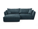 Luigi - Canapé D'Angle Fixe - Tissu Lisse - Angle Gauche