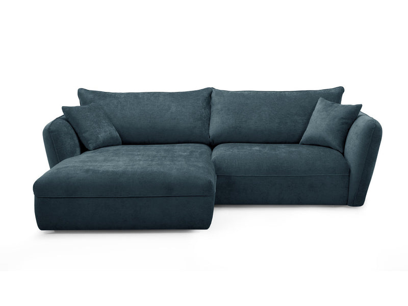 Luigi - Canapé D'Angle Fixe - Tissu Lisse - Angle Gauche