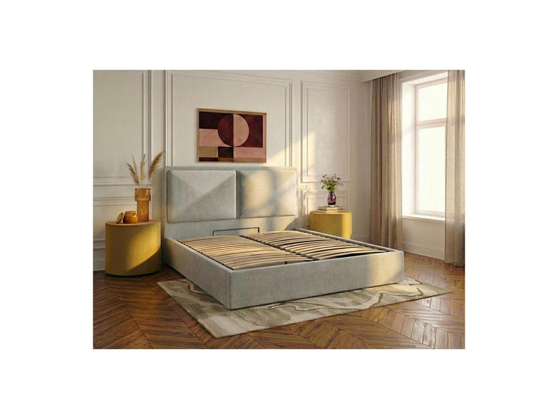 Mara - Lit Coffre - Tissu Texturé