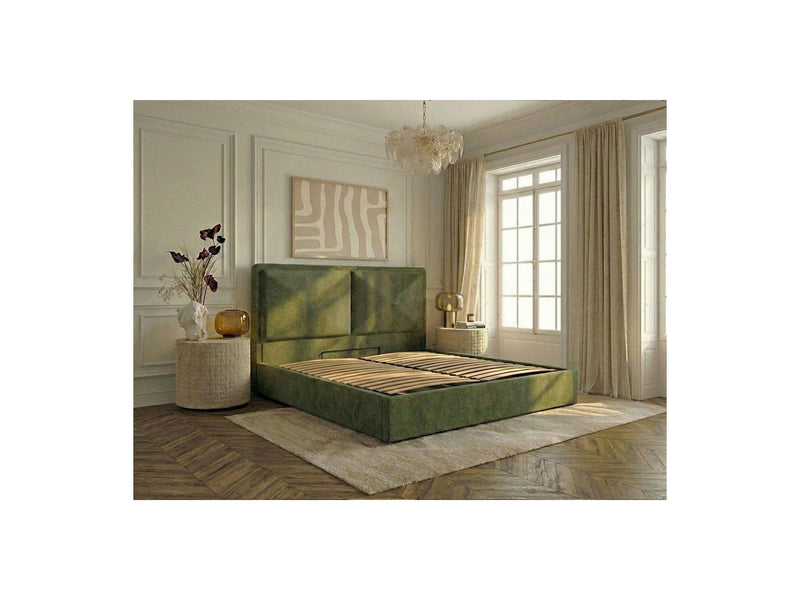 Mara - Lit Coffre - Tissu Texturé