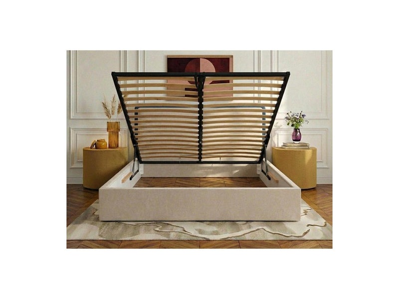 Mara - Storage Bed - Two-tone Textured Fabric