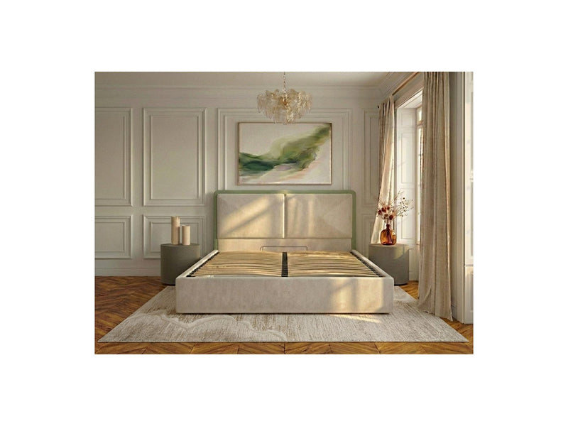Mara - Storage Bed - Two-tone Textured Fabric
