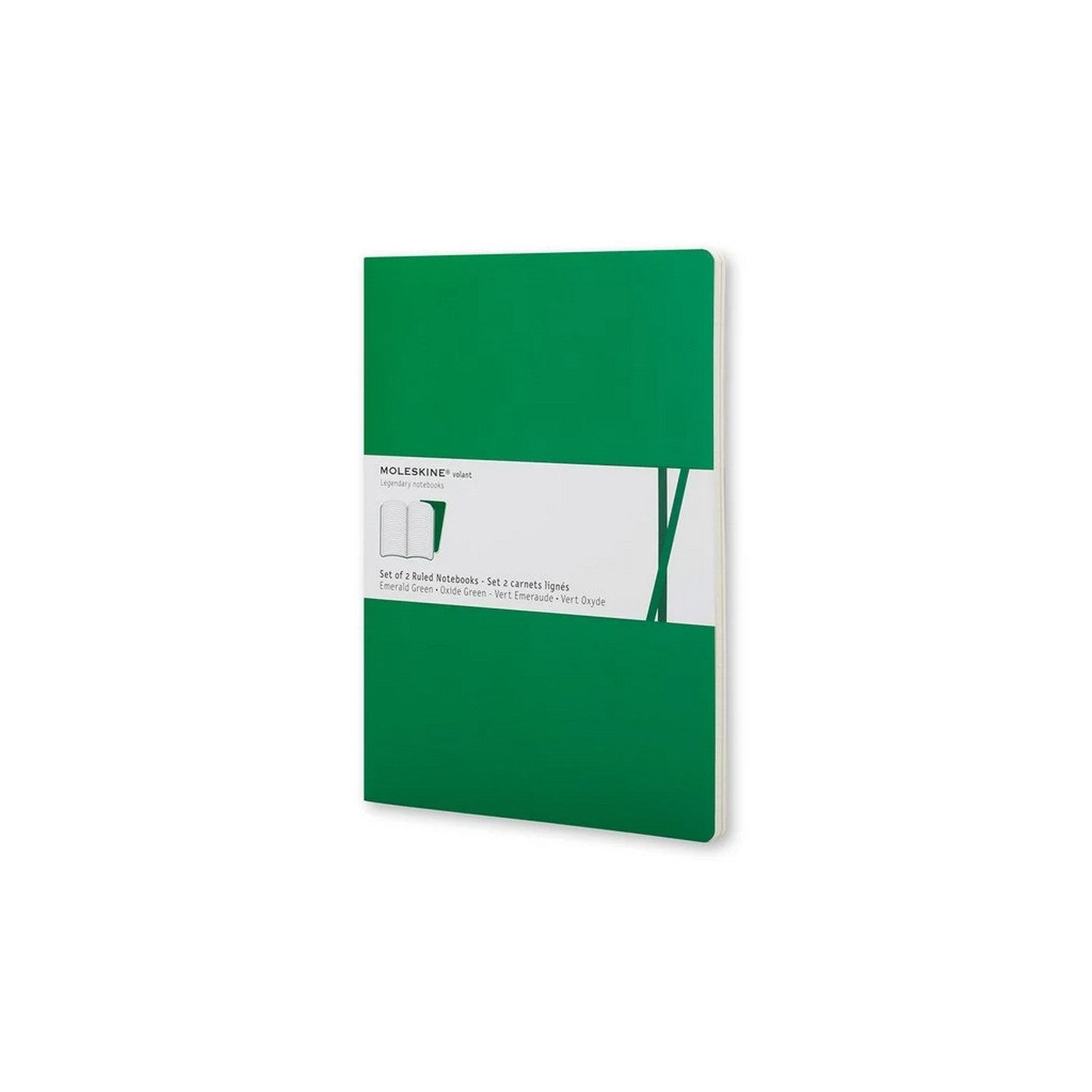 Loose Sheet Pocket 9X14 Notebook - Ruled Pages - Emerald Green