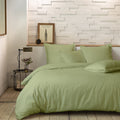 Mura - Parure De Lit Complète - 100% Percale De Coton - Sauge