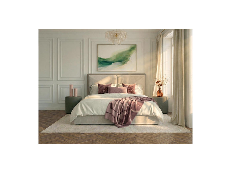 Mara - Storage Bed - Two-tone Textured Fabric