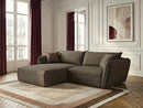 Luigi - Canapé D'Angle Fixe - Tissu Lisse - Angle Gauche