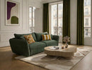 Luigi - Canapé Droit Fixe 3 Places - Tissu Lisse