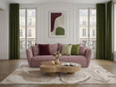 Luigi - Canapé Droit Fixe 3 Places - Tissu Lisse