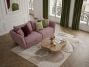 Luigi - Canapé Droit Fixe 3 Places - Tissu Lisse