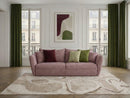 Luigi - Canapé Droit Fixe 3 Places - Tissu Lisse