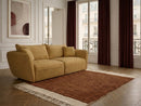 Luigi - Canapé Droit Fixe 3 Places - Tissu Lisse