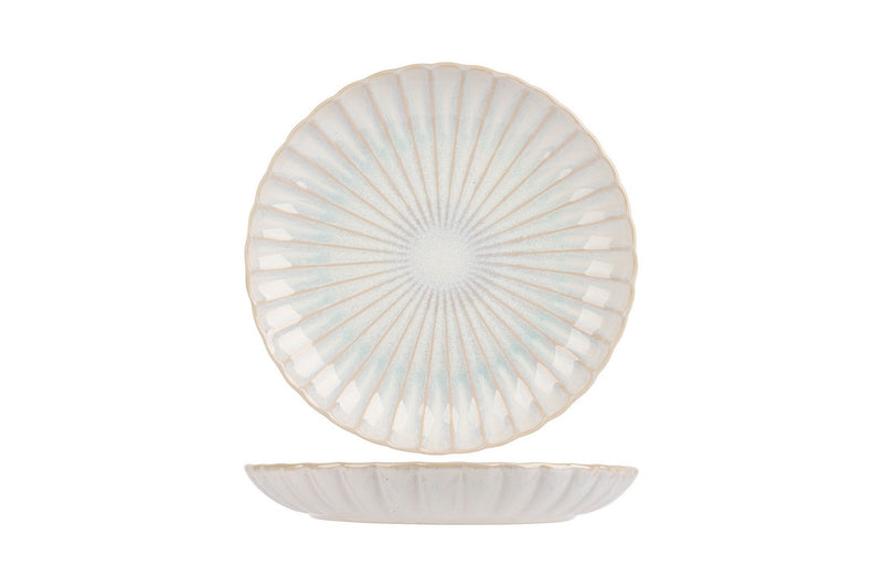 Lot De 4 Assiettes Plates En Grès - Astera Pure - Blanc