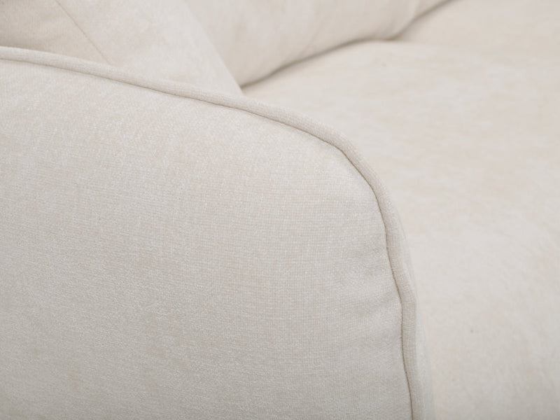 Luigi - Canapé D'Angle Fixe - Tissu Lisse - Angle Droit