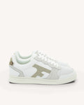 White & Gold Leather Trainers