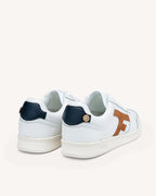Sneakers Bianche, Blu E Marroni