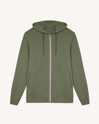 Khaki Zip-Up Sweatshirt