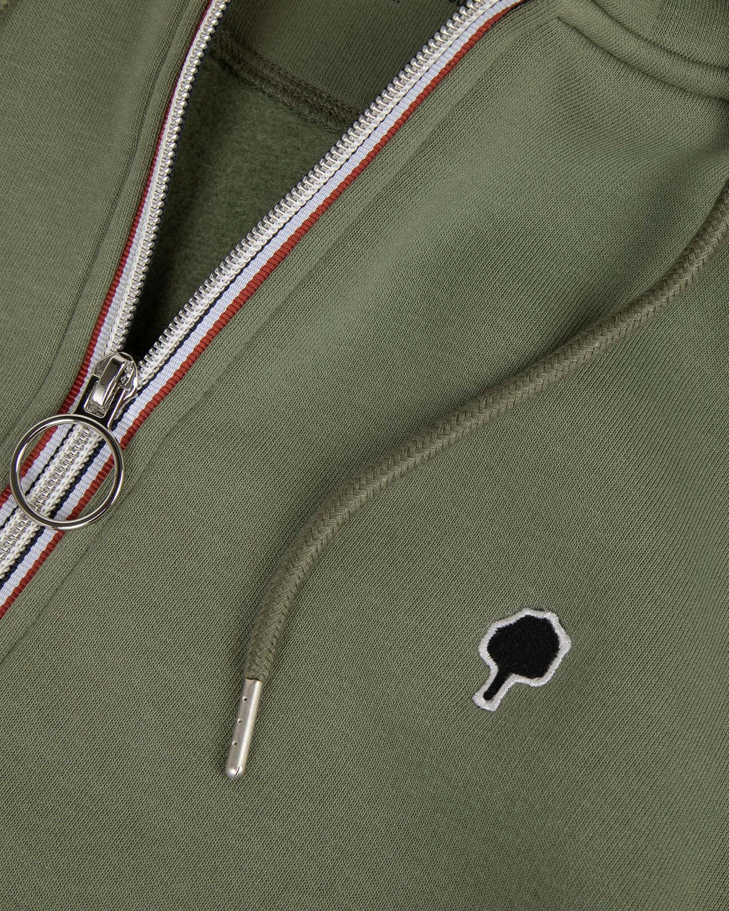 Khaki Zip-Up Sweatshirt