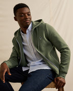 Khaki Zip-Up Sweatshirt