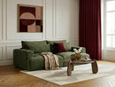 Twiny - Canapé Droit Fixe 3 Places Assise Profonde - Tissu Lisse
