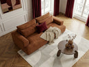 Twiny - Canapé Droit Fixe 3 Places Assise Profonde - Tissu Lisse