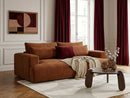 Twiny - Canapé Droit Fixe 3 Places Assise Profonde - Tissu Lisse