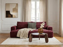 Twiny - Canapé Droit Fixe 3 Places Assise Profonde - Tissu Lisse