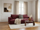 Twiny - Canapé Droit Fixe 3 Places Assise Profonde - Tissu Lisse