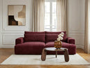 Twiny - Canapé Droit Fixe 3 Places Assise Profonde - Tissu Lisse