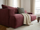 Twiny - Canapé Droit Fixe 3 Places Assise Profonde - Tissu Lisse