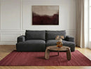 Twiny - Canapé Droit Fixe 3 Places Assise Profonde - Tissu Lisse