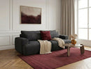 Twiny - Canapé Droit Fixe 3 Places Assise Profonde - Tissu Lisse