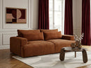 Twiny - Canapé Droit Fixe 3 Places Assise Profonde - Tissu Lisse