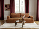 Twiny - Canapé Droit Fixe 3 Places Assise Profonde - Tissu Lisse