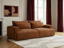 Twiny - Canapé Droit Fixe 3 Places Assise Profonde - Tissu Lisse