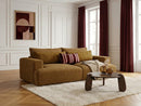 Twiny - Canapé Droit Fixe 3 Places Assise Profonde - Tissu Lisse