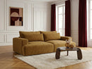 Twiny - Canapé Droit Fixe 3 Places Assise Profonde - Tissu Lisse