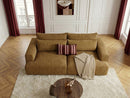 Twiny - Canapé Droit Fixe 3 Places Assise Profonde - Tissu Lisse