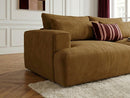 Twiny - Canapé Droit Fixe 3 Places Assise Profonde - Tissu Lisse