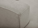 Twiny - Canapé Droit Fixe 3 Places Assise Profonde - Tissu Lisse