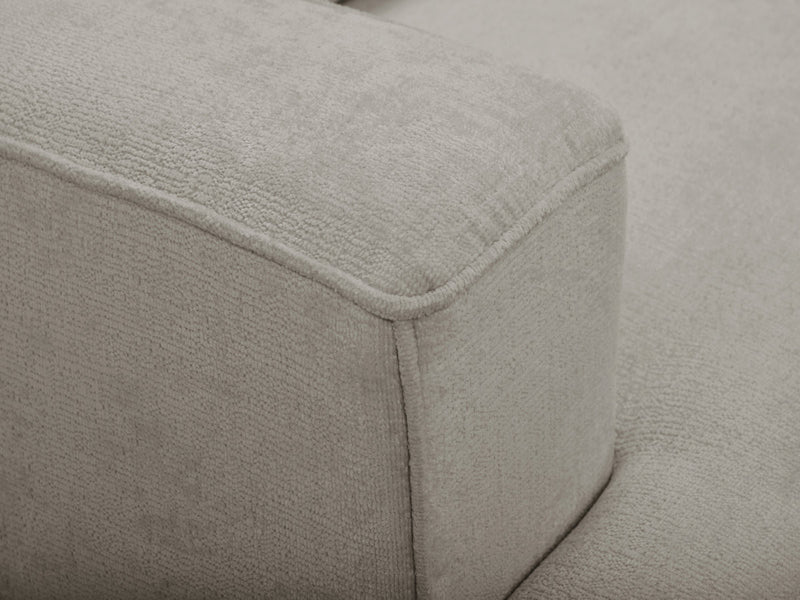 Twiny - Canapé Droit Fixe 3 Places Assise Profonde - Tissu Lisse