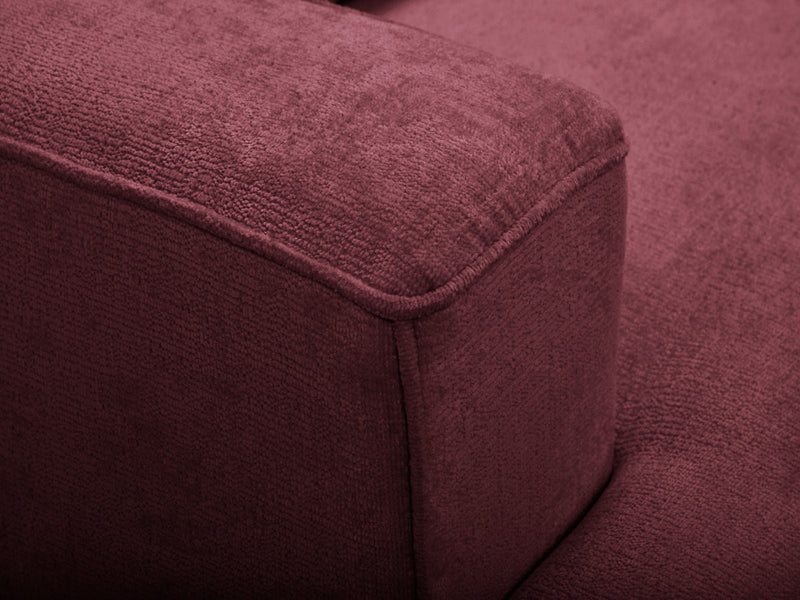 Twiny - Canapé Droit Fixe 3 Places Assise Profonde - Tissu Lisse